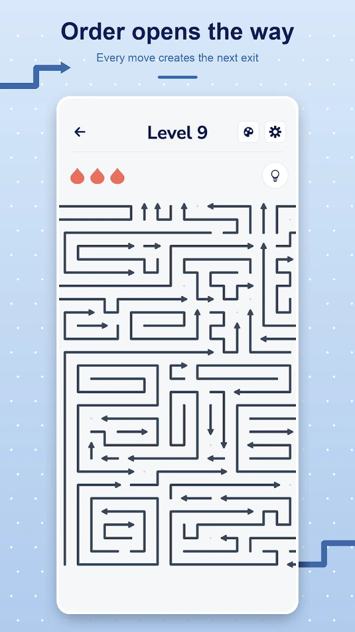 Arrows Go! arrow logic puzzle gameplay screenshot 2