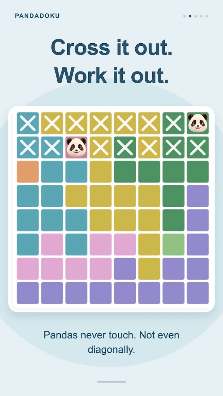 Pandadoku colorful board and panda logic puzzle gameplay screenshot 2